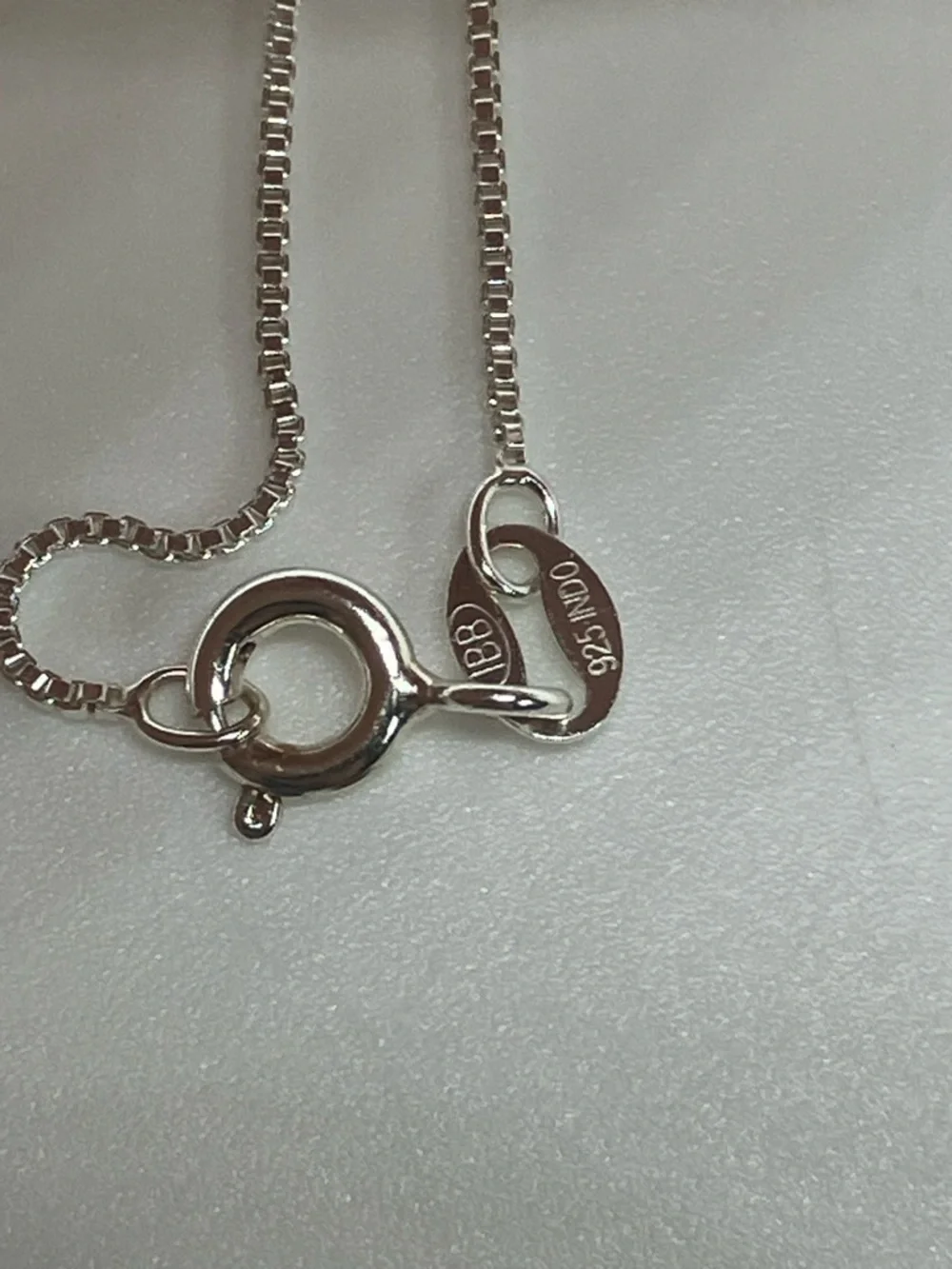 Vtg Sterling Silver Box Link Chain Necklace | 925 IBB - Picture 4 of 6